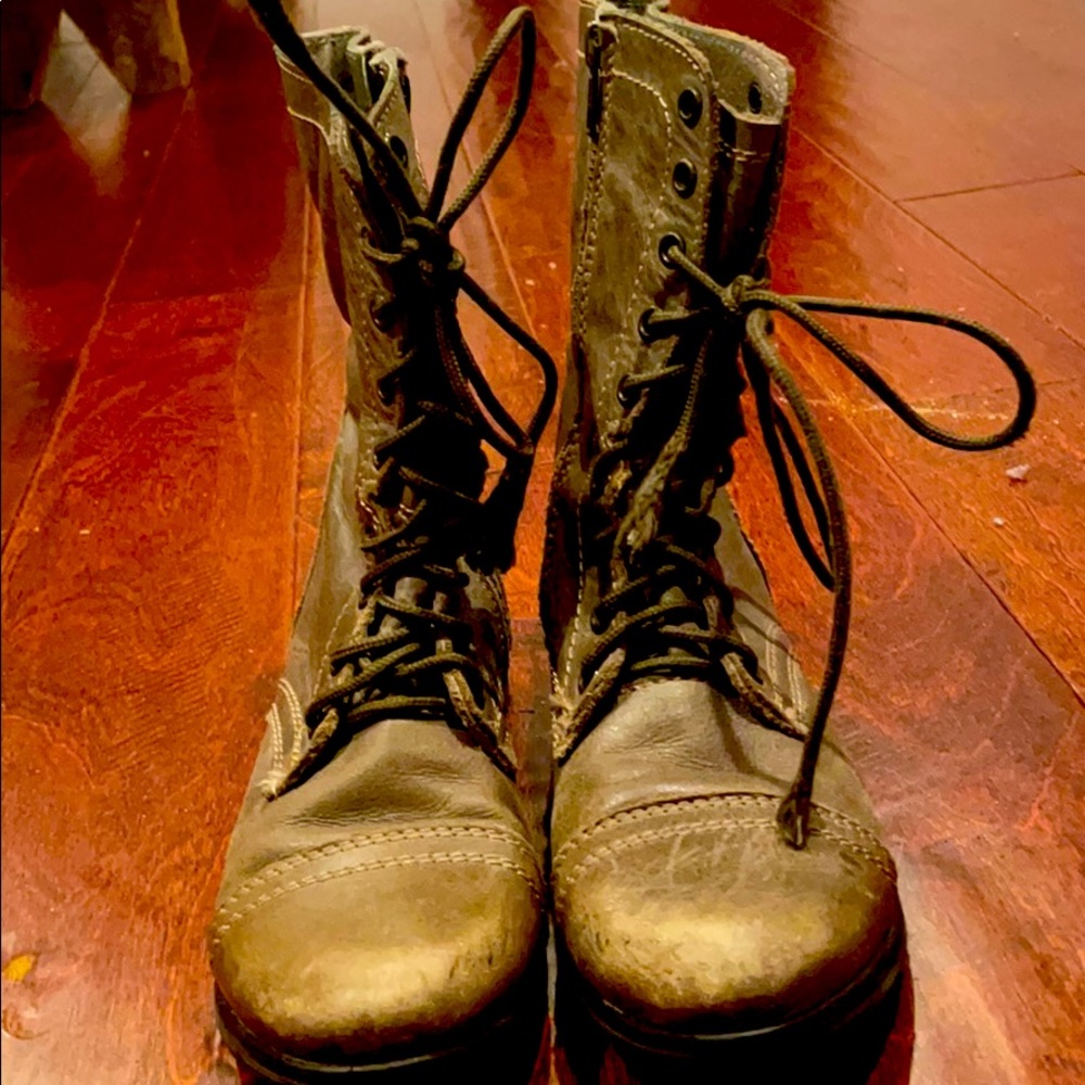 Distressed Steve Madden Combat Boots